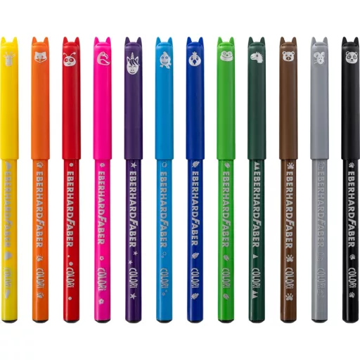 Rostirón, filctoll készlet 1mm ANIMAL állatminták Faber-Castell 12klf. szín