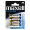 ELEM AA CERUZA LR6 MAXELL ALKALINE 4DB