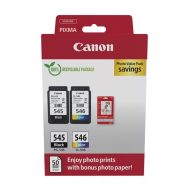   Canon PG-545 (1x8 ml) + CL-546 (1x8 ml) + 50 lap GP501 10x15 fényes fotópapír  Multipack