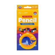   Színes ceruza készlet, kétvégű duocolor 12/24 szín Bluering® 24 klf. szín, Bálnás