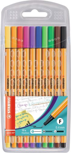 TŰFILC 10-ES KÉSZLET 0,4MM 88/10 STABILO POINT 88