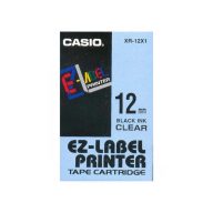  Feliratozógép szalag XR-12X1 12mmx8m átlátszó/fekete Casio
