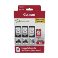   Canon 2x PG545XL + CL546XL tintapatron + fotópapír multipack ORIGINAL