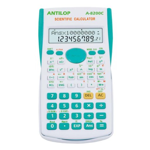 SZÁMOLÓGÉP TUDOMÁNYOS 240 FUNKCIÓS A-8200C TÜRKIZ KÉK ANTILOP A-8200C