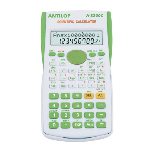 SZÁMOLÓGÉP TUDOMÁNYOS 240 FUNKCIÓS A-8200C ZÖLD ANTILOP A-8200C