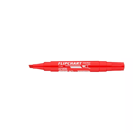 Flipchart marker rostirón vizes vágott végű 1-4mm piros ARTIP 12XXL
