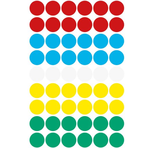 Etikett címke, jelölésre 12 mm, Avery 5 klf. Szín 