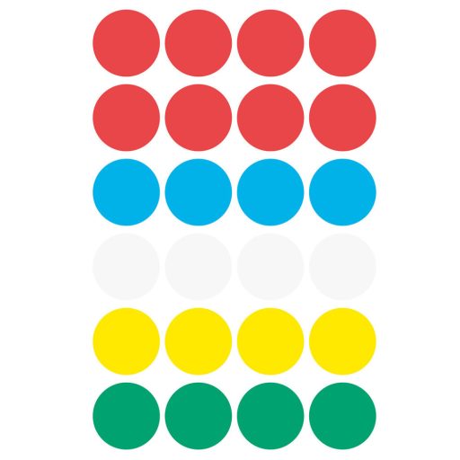 Etikett címke, jelölésre 18 mm, Avery 5 klf. Szín 