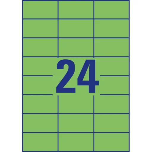 Etikett címke, univerzális 70 x37 mm, Avery zöld 