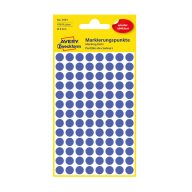   Etikett címke, visszaszedhető jelölésre O8 mm, Avery indigókék 