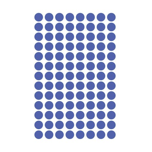 Etikett címke, visszaszedhető jelölésre O8 mm, Avery indigókék 