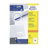 Etikett címke, univerzális 105 x42,3 mm, Avery fehér  Etikett címke, univerzális 105 x42,3 mm, Avery fehér