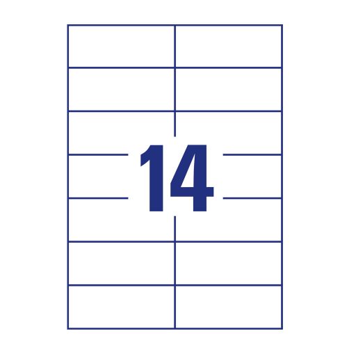 Etikett címke, univerzális 105 x42,3 mm, Avery fehér 