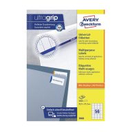 Etikett címke, univerzális 52,5 x21,2 mm, Avery fehér  Etikett címke, univerzális 52,5 x21,2 mm, Avery fehér