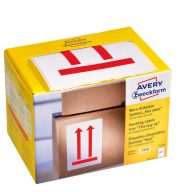   Etikett címke, piktogram álló helyzetet jelző nyílak 74 x100 mm, Avery 