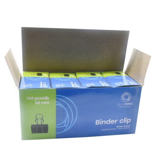 Binderkapocs 25mm, 12 db/doboz, Bluering®