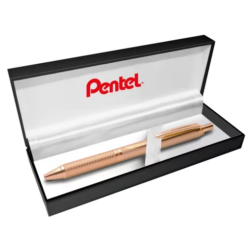 Rollertoll 0.35mm BL407PG-A fém rosegoldszínű test Pentel Energel írásszín kék