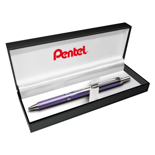Rollertoll 0,35mm fém viola test, Pentel Energel BL407V-A kék 