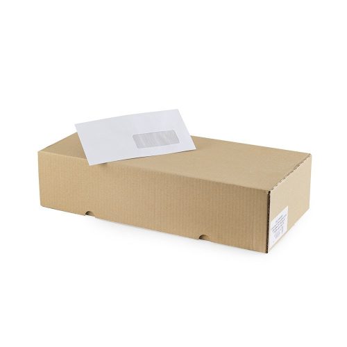 Boríték LA4 szilikonos bélésnyomott jobb ablakos 35x90mm 110x220mm J28A20 Bluering® fehér