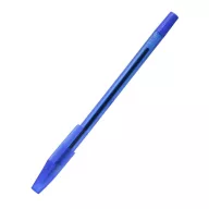   Golyóstoll eldobható kupakos kerek test bordázott fogórész kék BLUERING