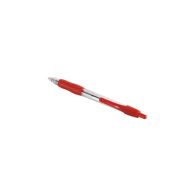   Golyóstoll 0,7mm, gumírozott piros átlátszó test, Bluering® R2, írásszín piros
