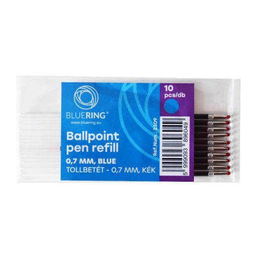 1100052844#Tollbetét 0,7mm PBR , írásszín kék