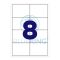 Etikett címke, 105x74mm, 100 lap, 8 címke/lap Bluering®