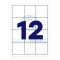 Etikett címke, 70x67,7mm, 100 lap, 12 címke/lap Bluering®