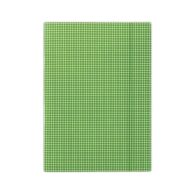 Gumis mappa, karton, A4, kockás, DONAU, zöld