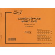   SZEMÉLYGÉPKOCSI MENETLEVÉL 100 LAPOS A/5 FEKVŐ SZEMÉLYGÉPKOCSI D.31