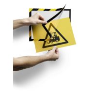   Infokeret öntapadó A4, mágneses záródás DURABLE DURAFRAME® SECURITY, 2db/csomag, sárga/fekete