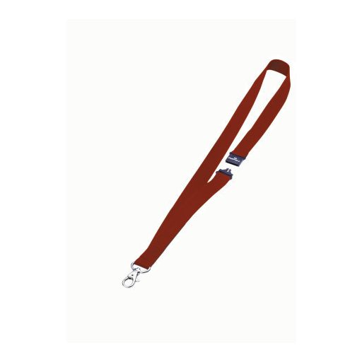 Textil szalag DURABLE karabinerrel, 10db/csomag, piros