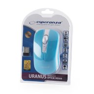   EGÉR VEZETÉK NÉLKÜLI KÉK-FEHÉR 4D 1600DPI 3 GOMBOS 2,4GHZ ESPERANZA URANUS