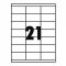 ETIKETT 70X42,3MM 100LAP 21CÍMKE/LAP  
