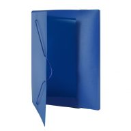   Gumis mappa A4, műanyag gerincvastagított 30mm, Bluering® kék