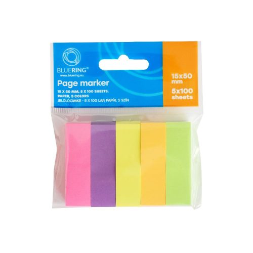 JELÖLŐCÍMKE PAPÍR 5X100LAP 15X50MM JJ503332
