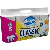   Toalettpapír, 3 rétegű, kistekercses, 8 tekercs, OOOPS 'Classic', kamilla