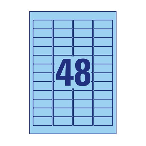 Etikett címke, univerzális visszaszedhető 45,7 x21,2 mm, Avery kék 