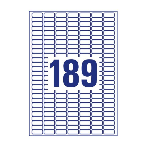 Etikett címke, szuper tapadású 25,4 x10 mm, Avery fehér 