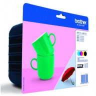   Brother LC227XLBKCMY Tintapatron csomag (LC227XLBK + LC225XL CMY) 25 ml + 3*11,8 ml 4*1.200 oldal kapacitás