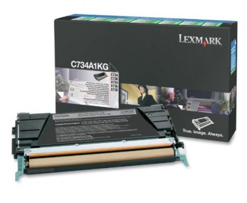 Lexmark C734, X734 Toner Black 8K C734A1Kg Eredeti  