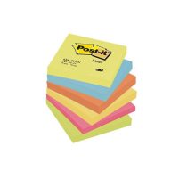   Öntapadó jegyzettömb, 76x76 mm, 16x100 lap, környezetbarát, 3M POSTIT, szivárvány színek