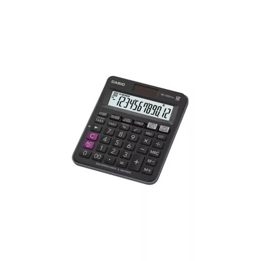 SZÁMOLÓGÉP ASZTALI 12 DIGIT NAGY, DÖNTÖTT KIJELZŐ CASIO MJ 120 D PLUS