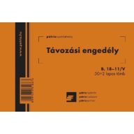B.18-11/V TÁVOZÁSI ENGEDÉLY 50X2 LAPOS TÖMB 105X70 MM