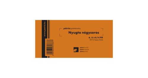 NYUGTA NÉGYSOROS 50X2 LAPOS NYOMELL B.15-41/V.R.SZ.