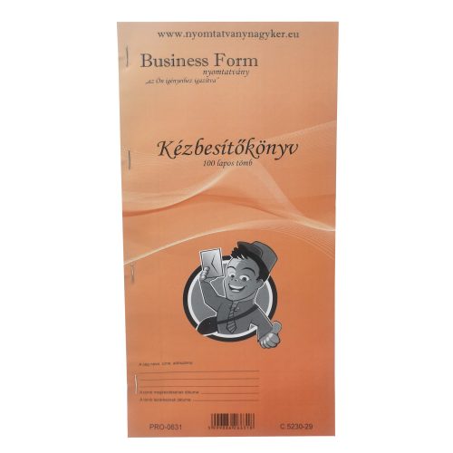 KÉZBESÍTŐ KÖNYV 100 LAPOS 