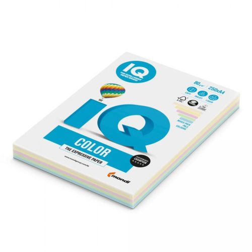 FÉNYMÁSOLÓPAPÍR A4 80G IQ PASZTEL SZÍNES 4X25ÍV