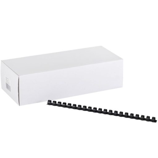 SPIRÁL MŰANYAG 12 MM FEKETE 100 DB