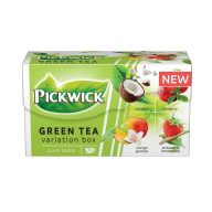   Zöld tea 20x1,5 g PICKWICK "Zöld tea Gyümölcsös Variációk" kókusz, vörösáfonya, eper-citromfű, mangó-jázmin