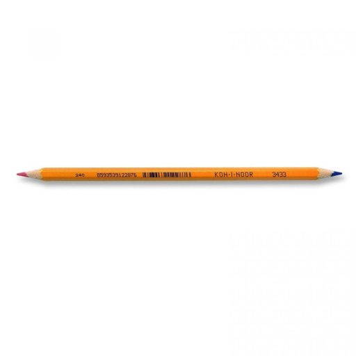 Postairón, hatszögletű, KOH-I-NOOR "3433", piros-kék